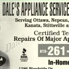 Entreprises 1 image DALE'S APPLIANCE SERVICE Shopping dans Ottawa ON