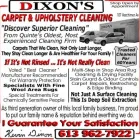 Business 4 image DIXONS CARPET & UPHOLSTERY CLEANING Shopping in Belleville ON