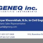 Entreprises 1 image G E N E Q INC Scientific Equipment & Instruments dans Woodbridge ON