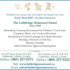Business 2 image LETHBRIDGE MONTESSORI SCHOOL Day Centres in Lethbridge AB