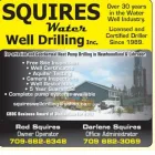 Business 11 image SQUIRES WATER WELL DRILLING INC Drilling Contractors in Conception Bay South NL