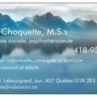 Business 1 image SYLVIE CHOQUETTE TRAVAILLEUSE SOCIALE & PSYCHOTHÉRAPEUTE Psychologists in Québec QC