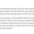 Business 18 image WW WALLS ELECTRICAL LTD Electricians & Electrical Contractors in Nanaimo BC