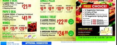 Entreprises 7 image BIG TASTE PIZZA Pizzerias & Pizza Places dans Oakville ON