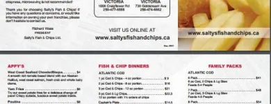 Entreprises 7 image SALTY'S FISH & CHIPS Restaurants dans Victoria BC