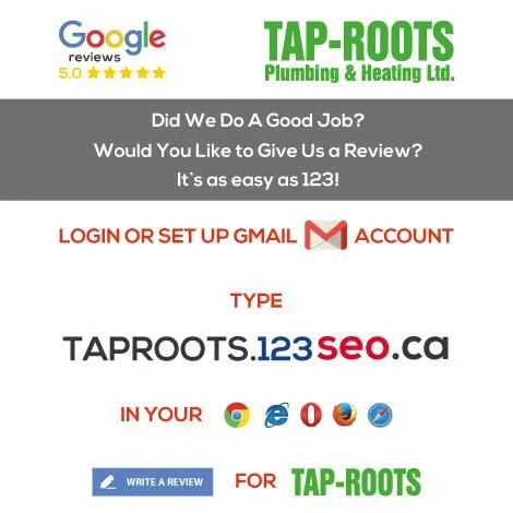Entreprises 8 image TAP ROOTS PLUMBING & HEATING LTD.